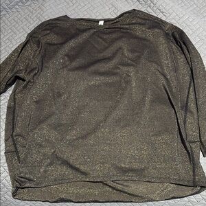 Shimmering Black Long Sleeve Top